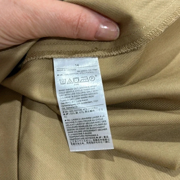 Banana Republic Twill A-Line MIDI Tan color skirt - Picture 4 of 7